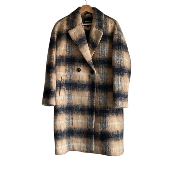 Madewell Courton Cocoon Coat in Plaid,size S - Picture 5 of 15